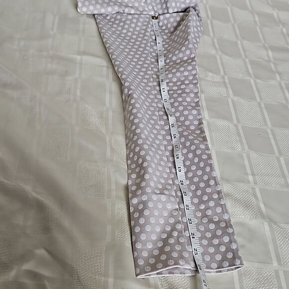 Banana Republic Women's Jacquard Polka Dot Ankle Pants Cream & White Size 2 - Picture 10 of 16